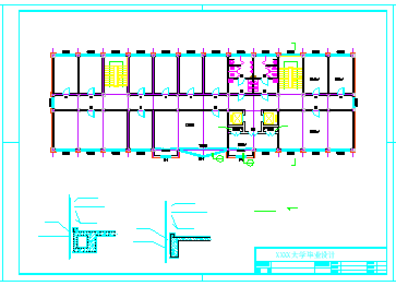 【4层】办公楼全套cad设计（2400平左右，含计算书，施工组织设计，横道图，平面布置图，建筑图， 结构图）_图1