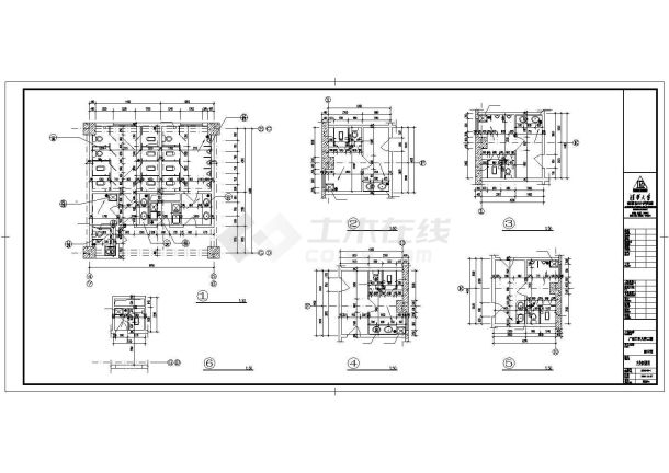 广东工业大学二期图书馆建筑设计施工图-图一