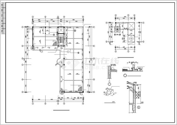 合肥市蜀山路某幼儿园1800平4层框混结构教学办公楼建筑设计CAD图纸-图一