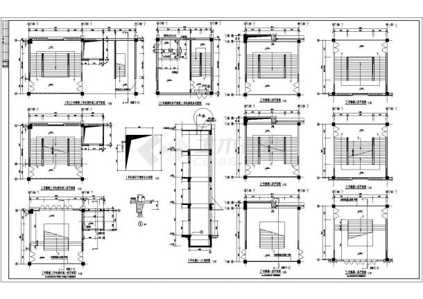典型住宅楼楼梯设计cad施工详图图集（甲级院设计）-图二