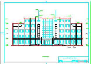 四层办公楼cad设计（建筑结构CAD图纸、结构计算书、施工组织、施工进度计划表、施工平面图等）-图二