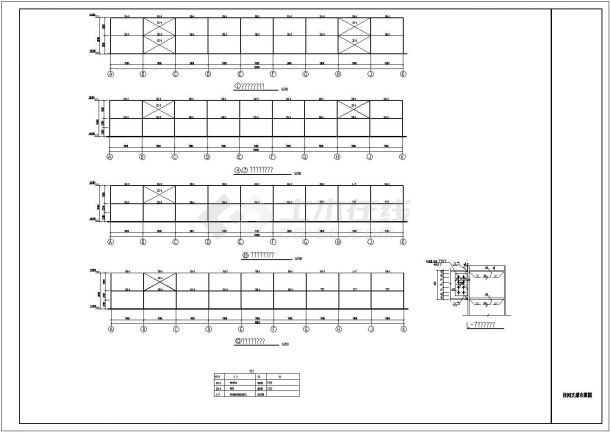 青岛市某业厂房钢结构设计规划图-图二