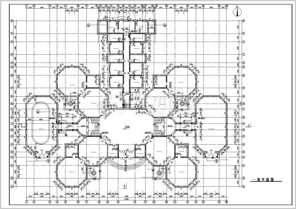 郑州市某社区幼儿园2050平米2层混合结构教学办公楼建筑设计CAD图纸-图二