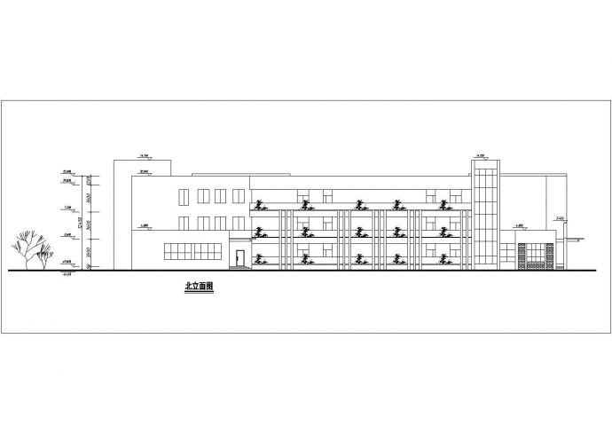徐州市某现代化幼儿园3240平3层混合结构教学办公楼建筑设计CAD图纸_图1