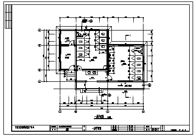 某市科技推广中心单层简单公共厕所建筑施工cad图_公共厕所施工-图一