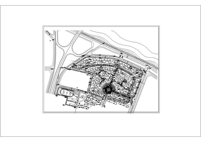 住宅小区规划总平图1张cad_图1
