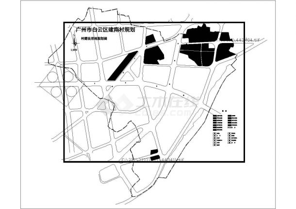 某村建设用地3357ha市区村规划设计cad全套施工图含设计说明