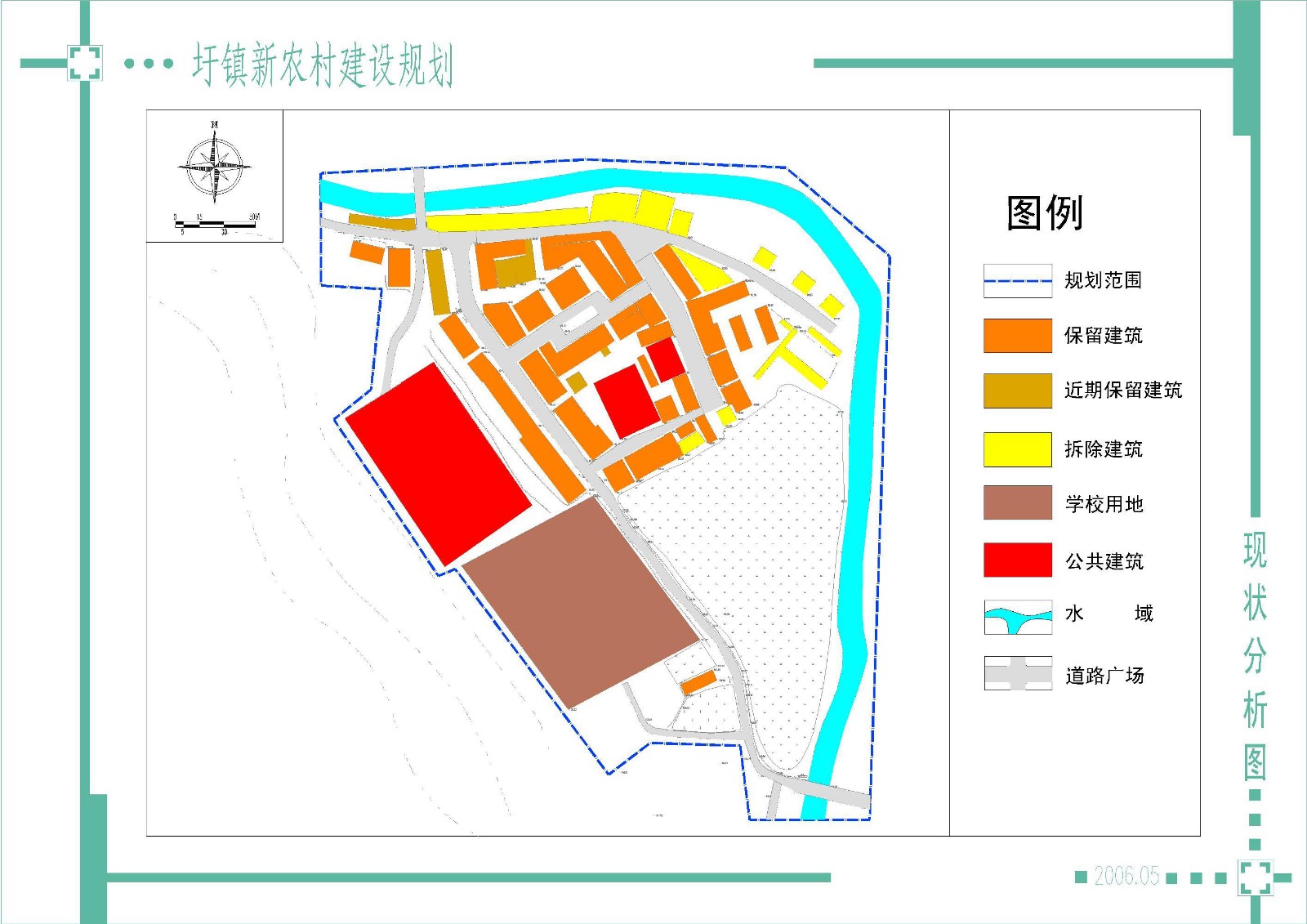 某规划用地108390.51平米167户县乡镇新农村建设规划设计cad全套施工图（含设计说明）
