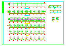 单层全钢结构多跨带吊车厂房结构图_图1
