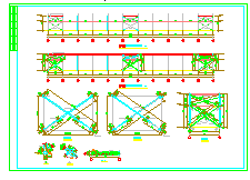 单层全钢结构多跨带吊车厂房结构图-图二