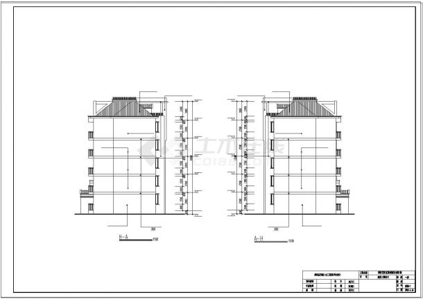 土木工程毕业设计_【5层】5200平米砖混住宅毕业设计（(含计算书、施工组织设计，建筑结构cad设计图）-图二