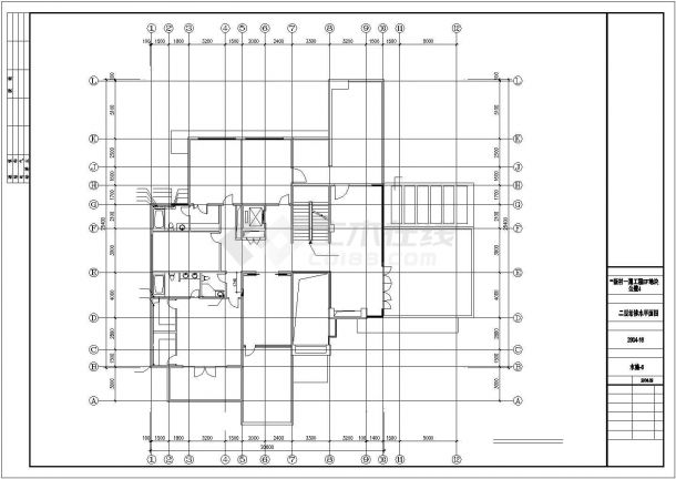 哈尔滨椿阳村某3层框混结构私人别墅给排水设计CAD图纸（含地下室）-图二