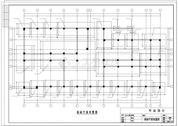 办公楼设计_某七层框架办公楼建筑结构图计算书6000平米左右-图一