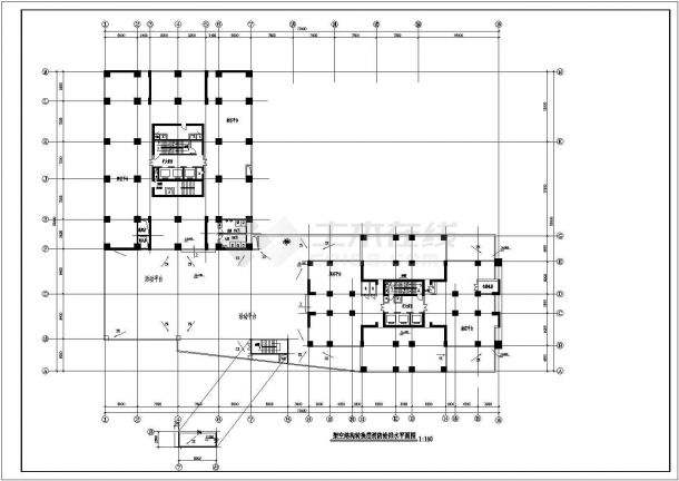 某地区高层住宅楼的给排水完整设计施工详细方案CAD图纸-图一