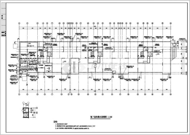 某地区16层住宅给排水消防设计施工详细方案CAD图纸-图一