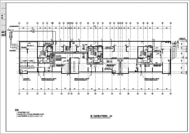 某地区16层住宅给排水消防设计施工详细方案CAD图纸-图二