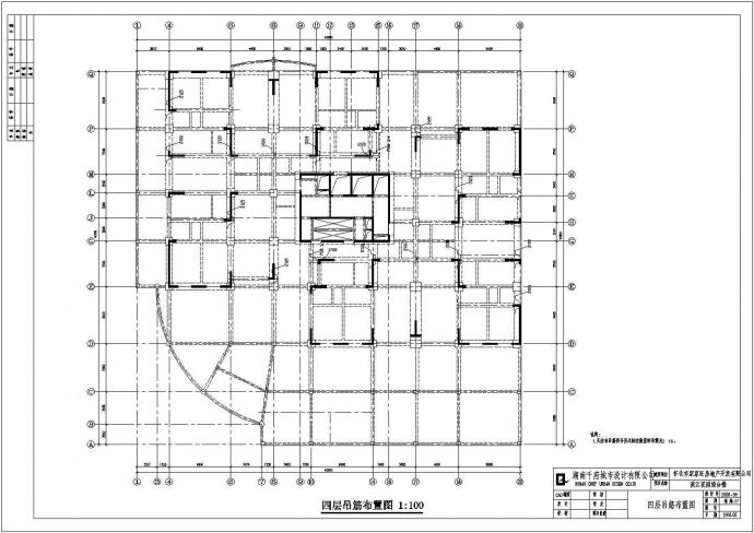 某地区滨江花园结构设计施工详细方案CAD图纸_图1