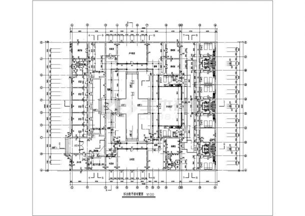 四合院建筑设计CAD施工方案三-图二