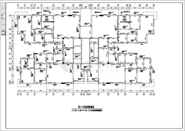 某地区19层框架剪力墙经典结构设计施工详细方案CAD图纸-图二