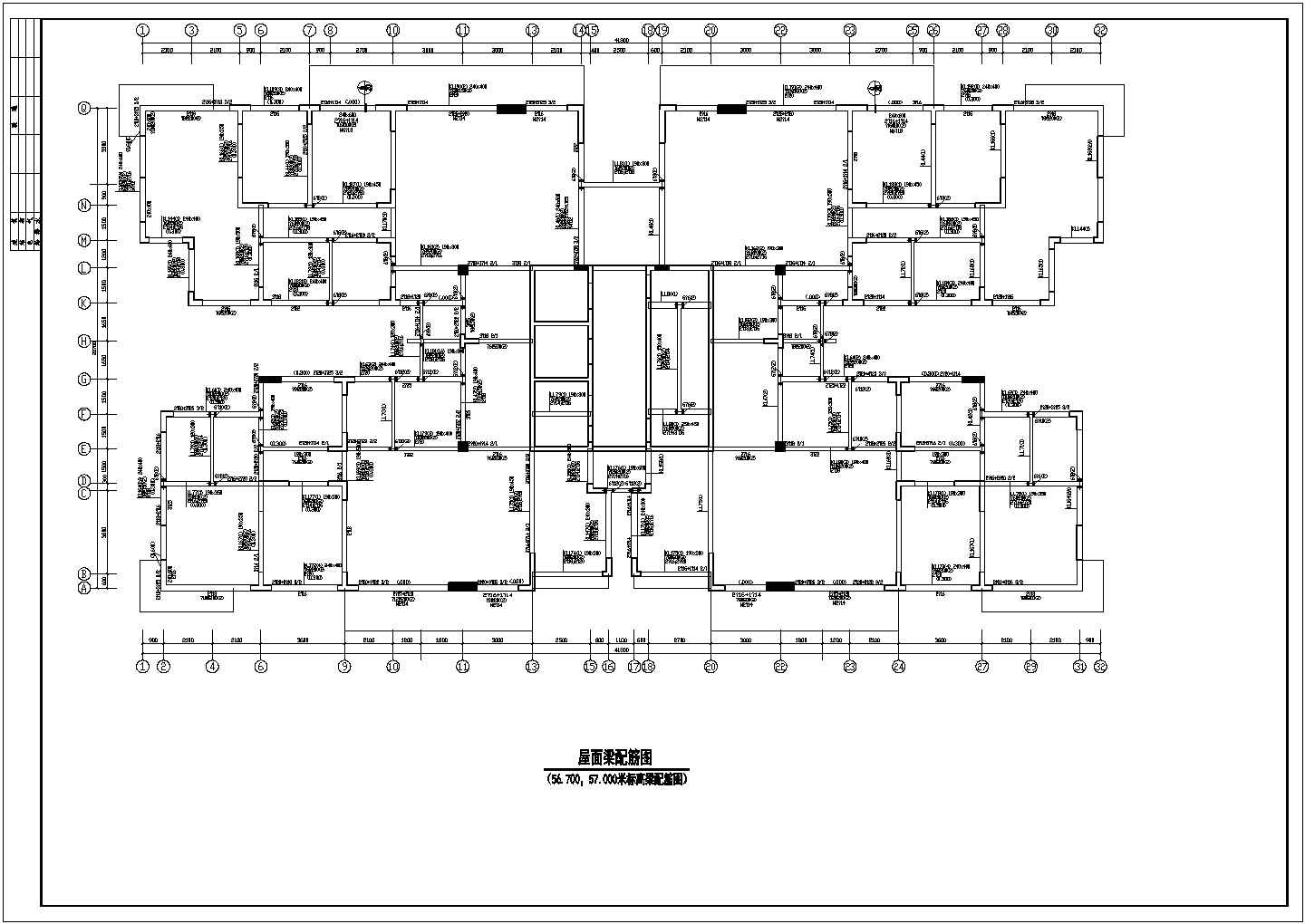 某地区19层框架剪力墙经典结构设计施工详细方案CAD图纸