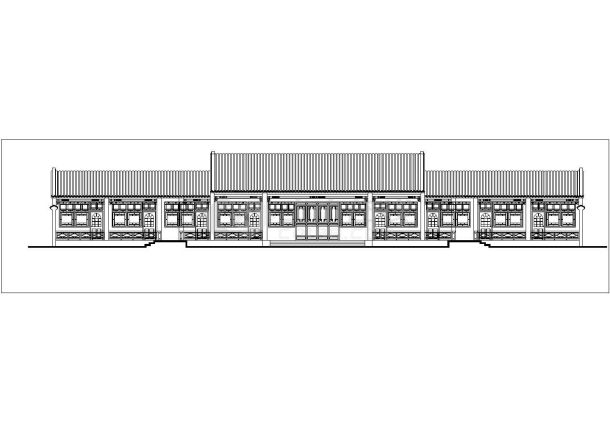 四合院办公建筑设计CAD施工图-图一