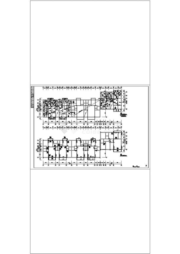 某地区底框结构小区住宅楼结构设计施工详细方案CAD图纸-图二
