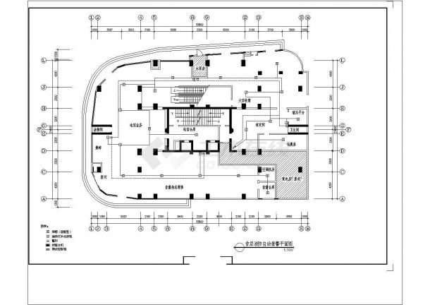 邮局消防自动报警平面CAD建筑设计施工图-图二