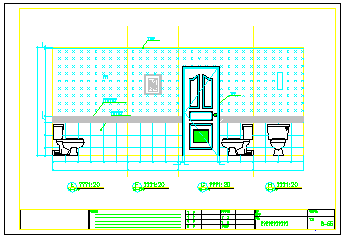 装修图-正团长餐厅卫生间装饰设计cad施工图纸