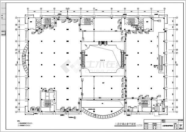 某五层大型超市商场中央空调设计cad全套施工图纸（含设计说明）-图一