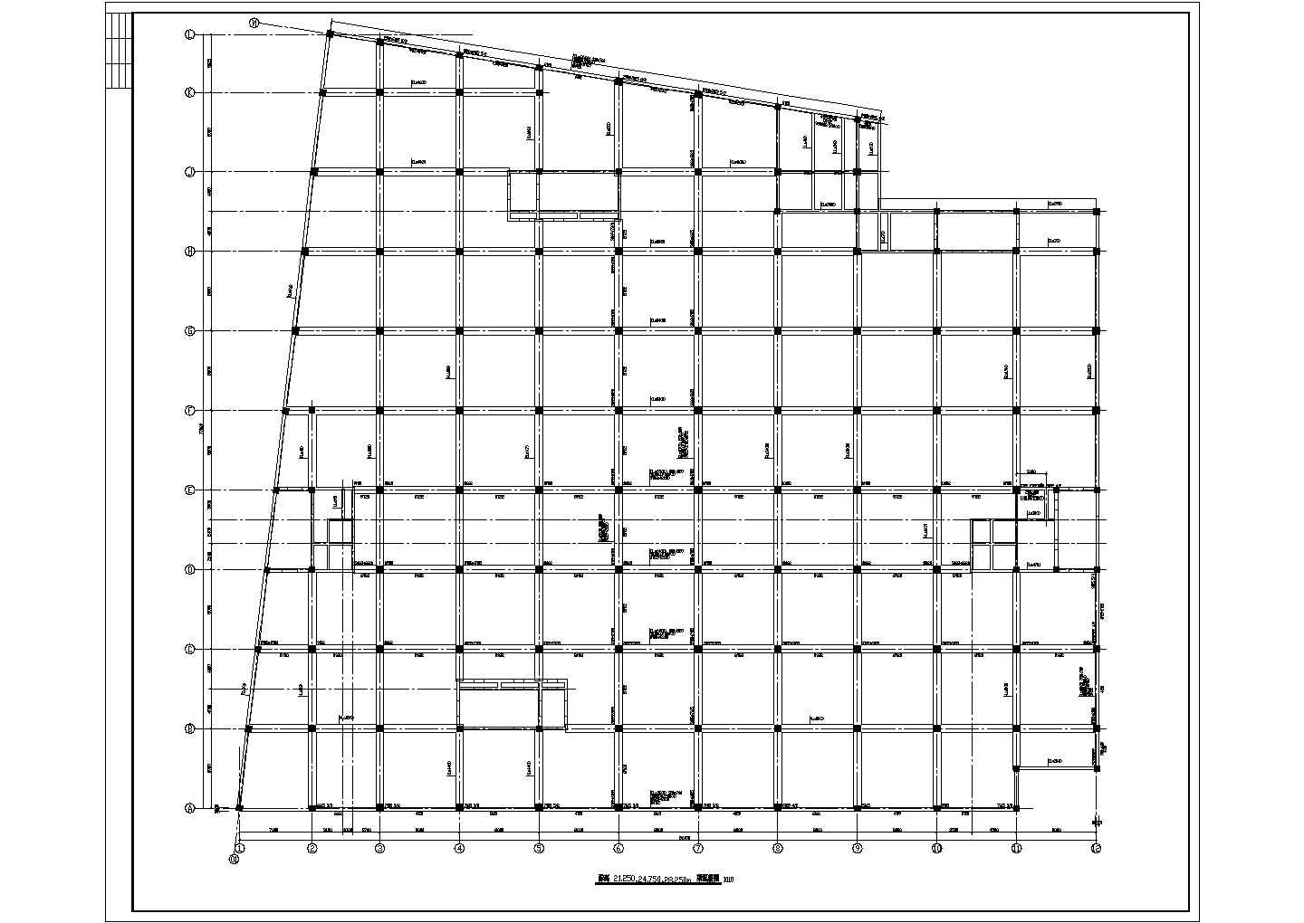 某地区现浇空心楼板高层结构设计施工详细方案CAD图纸