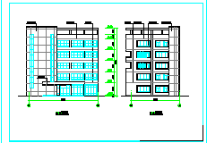 长20米 宽14米 5层1188平米餐厅宿舍cad建施图纸-图一