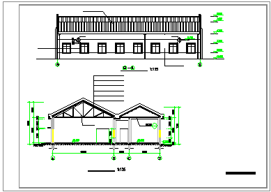 长28.24米 宽21.24米 单层中学食堂cad建筑施工图-图二
