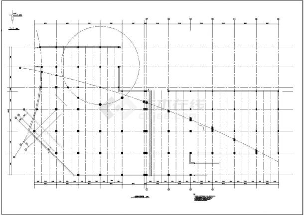 某地区4层框架公建结构设计施工详细方案CAD图纸-图二