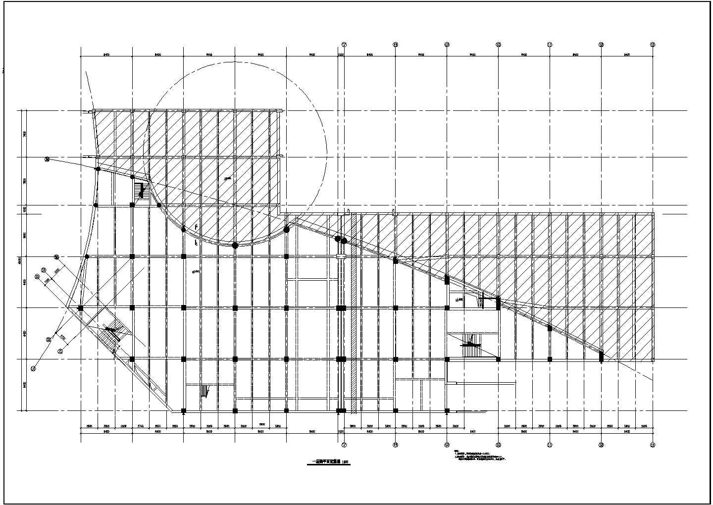 某地区4层框架公建结构设计施工详细方案CAD图纸