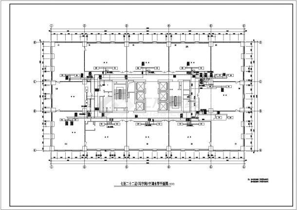 某多层大厦水源热泵空调设计cad全套施工图纸（含设计说明）-图二