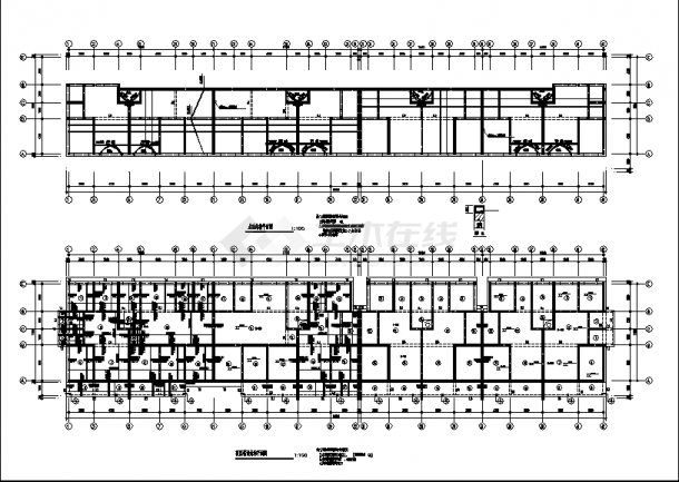 苹果小区5层砖混住宅楼结构设计施工cad图纸-图一
