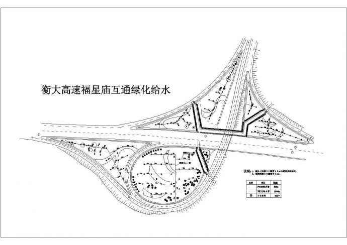 某高速公路绿化设计cad施工平面图_图1