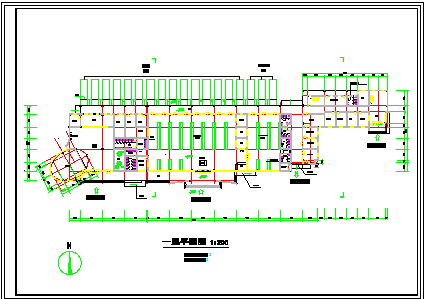 四层3200平方米长途汽车客运站建筑设计cad施工图-图二
