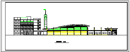 四层3200平方米长途汽车客运站建筑设计cad施工图