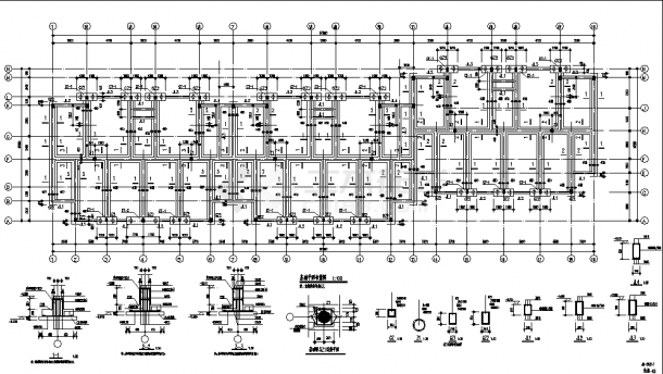 夏威夷小区5层砖混住宅楼结构设计施工cad图纸-图二