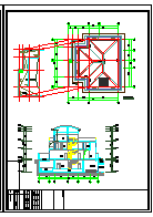 [江苏]某三层中式风格别墅建筑cad施工图纸(南入口)-图一