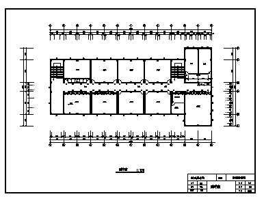 土木工程毕业设计_3200平方米某市某四层职教中心教学楼建施cad图(含计算书，毕业设计)-图二