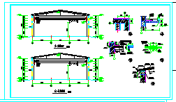 某24米跨排架钢屋架厂房结构cad建筑设计施工图纸-图二