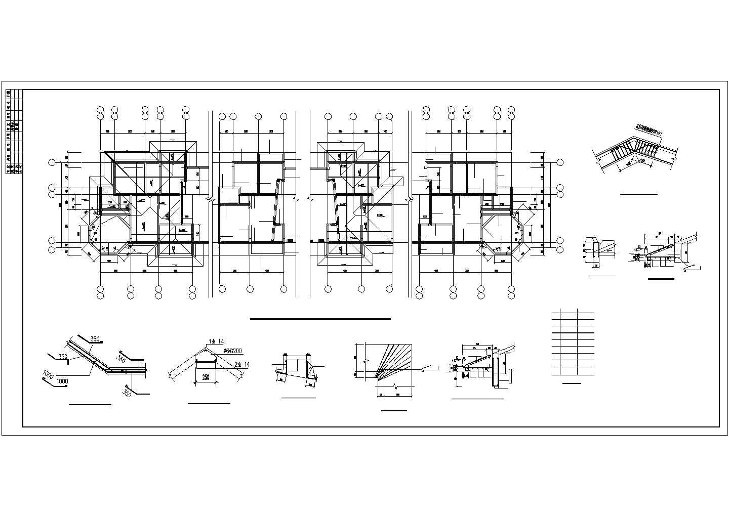 武汉某组团住宅结构设计cad图