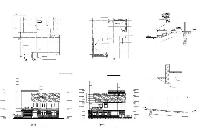 【常州】某市区多层精美荷兰式别墅全套施工设计cad图纸_图1