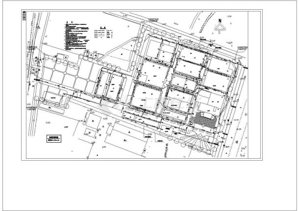 某酒厂厂区给排水管道总平面图CAD-图一