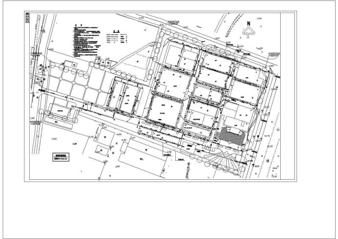 某酒厂厂区给排水管道总平面图CAD_图1