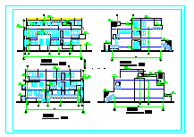 大户型二层带阁楼联排别墅cad施工设计全图-图二