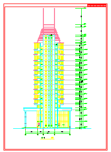 某18层高层办公建筑方案设计cad施工图纸-图二