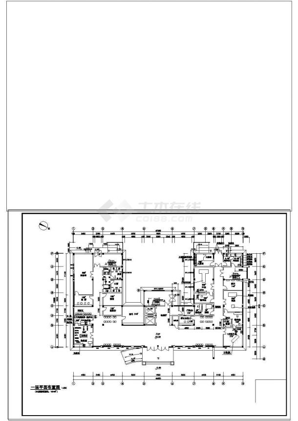 某1004平方米一层医院装饰工程设计施工cad图纸-图一